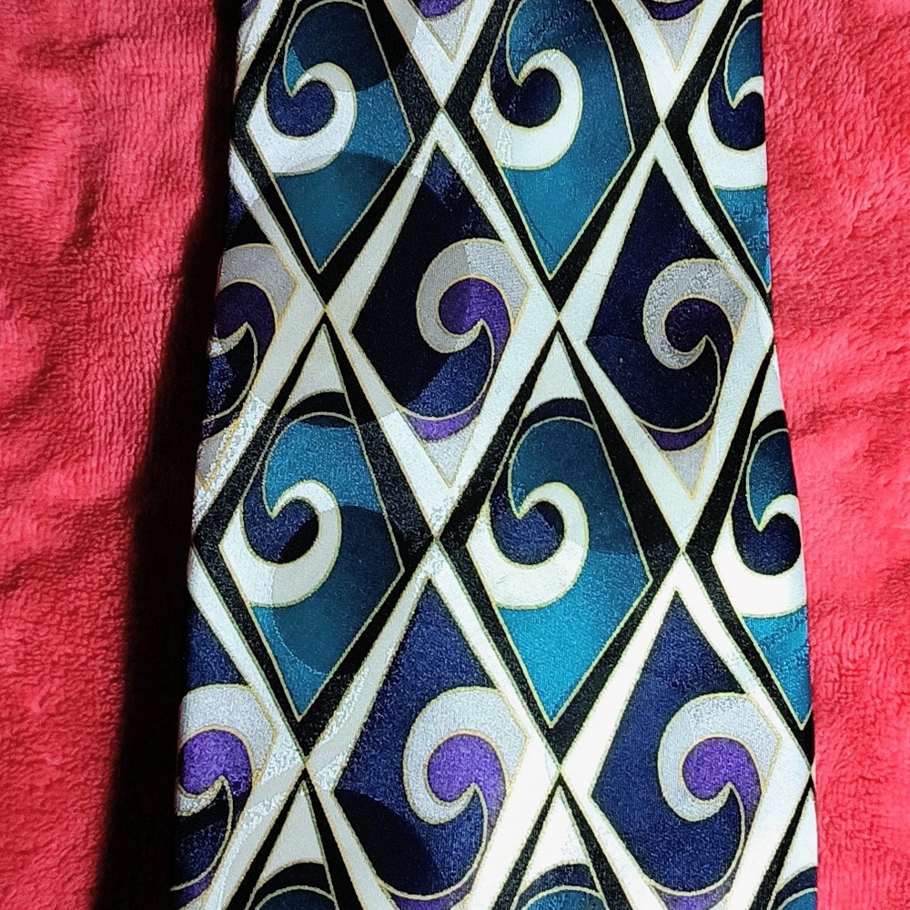Silk Tie Ottimo Uomo Geometric Pattern Neck Tie